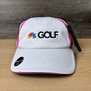 NBC Golf Hat Cap‎ Strap Back Womens White Pink Lightweight Adjustable NWT